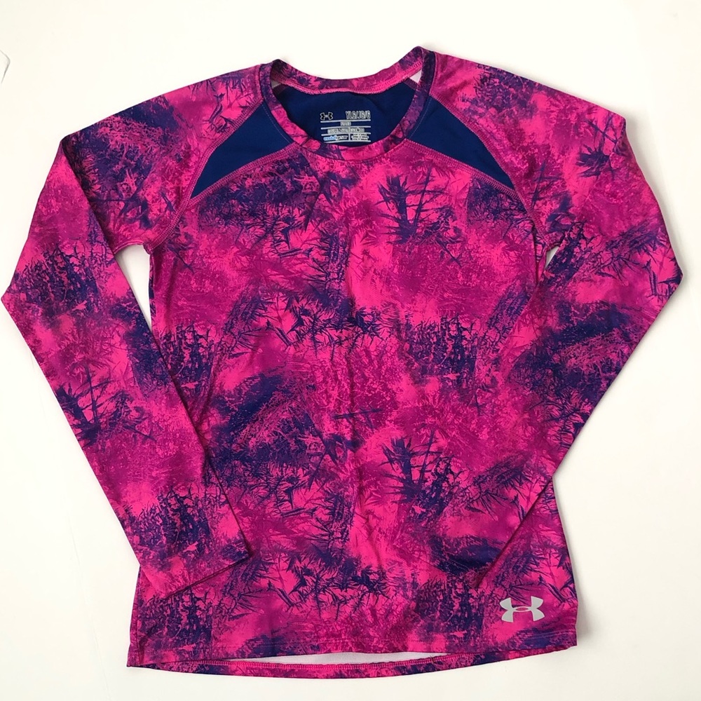 Girls Under Armour Fitted Cold Gear Top Large